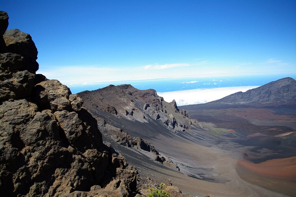 Another angle of Haleakala, showing the sea and clouds far far below us. — Hawaii Reports 70% Jump in Concealed Carry Permits, Maui Lower Than Average | Maui Tom's News