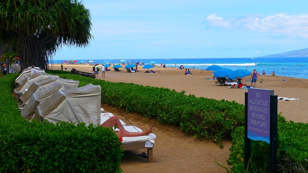 Ka'anapali Beach is on the west side of Maui in Hawai'i. (en.wikipedia.org/wiki/Kaanapali,_Hawaii) — Maui Fire Dept. Issues July 4th Fireworks Rules, Sales Locations & Safety Tips | Maui Tom's News