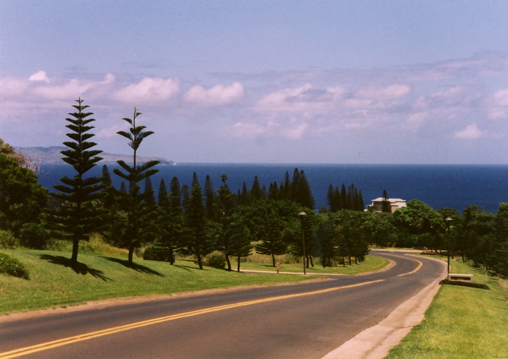 Subject: Maui in foreground, the ocean, and then a view of Molokai's eastern edge Date: Circa 1989 Place: From the top of Office Road (at Hwy 30), Kapalua, Maui, Hawaii - Facing north/northwest Photog — UH Launches Free Monthly Climate Summaries for Maui Locations | Maui Tom's News